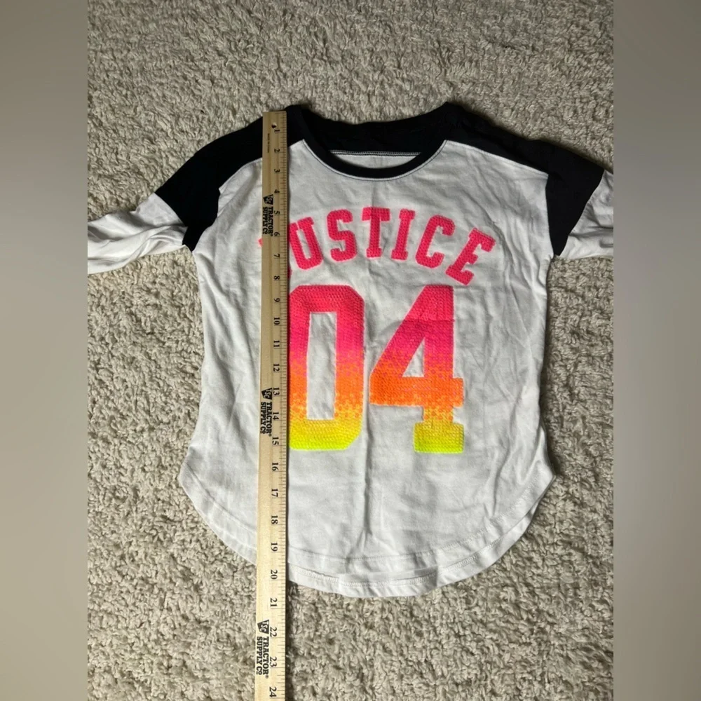 Size 8 Justice Active Kids Long Sleeve Shirt - Picture 5 of 6
